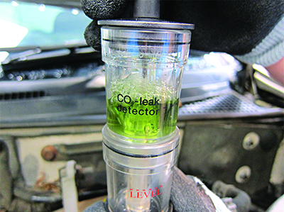 Проверка газов в системе охлаждения